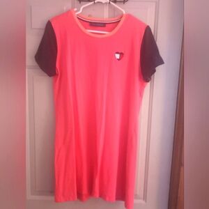 Tommy Hilfiger Pink/Blue w/Embroidered heart. Size Medium